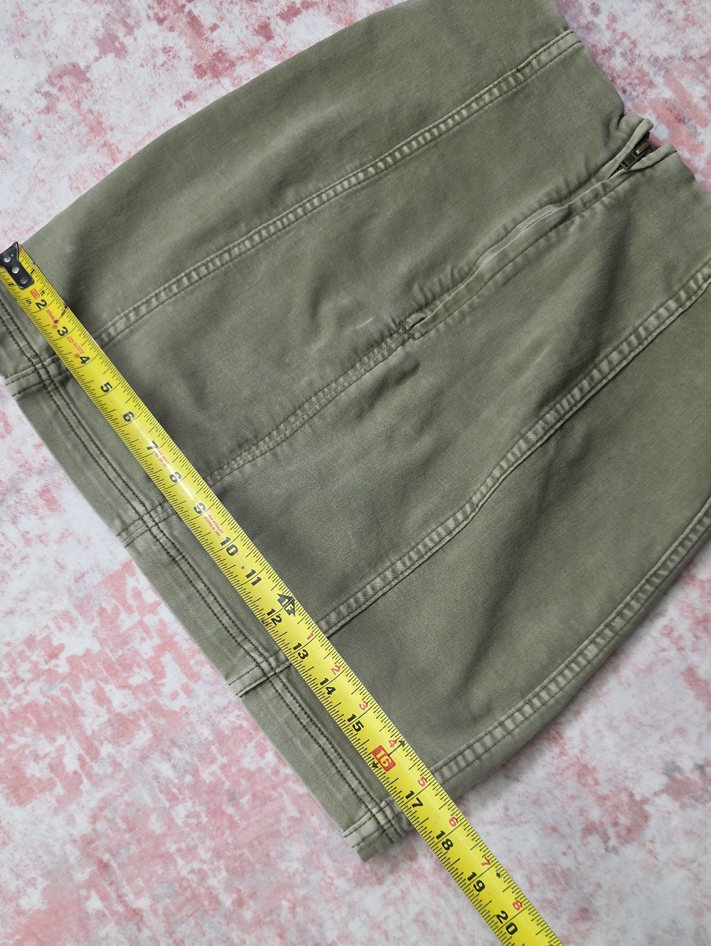 Free People, Modern Femme Earth Toned Olive Green Skirt Size 4 - Picture 4 of 6